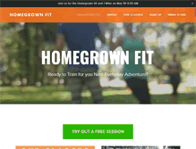 Tablet Screenshot of homegrownfit.com